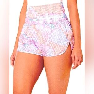 Free People Movement The Way Home Athletic Sports Shorts Abstract Print …​​